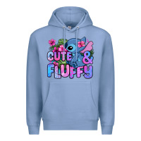 Colony Blue cute and fluffy stitch Premium Hoodie - Zillion Design Studio