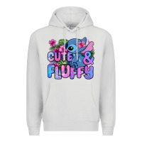 Dove Grey cute and fluffy stitch Premium Hoodie - Zillion Design Studio