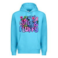 Ocean Blue cute and fluffy stitch Premium Hoodie - Zillion Design Studio