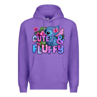 Purple cute and fluffy stitch Premium Hoodie - Zillion Design Studio