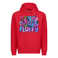Red cute and fluffy stitch Premium Hoodie - Zillion Design Studio