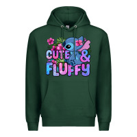 Sports Green cute and fluffy stitch Premium Hoodie - Zillion Design Studio