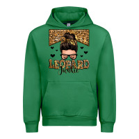 Emerald leopard junkie messy bun Urban Hoodie - Zillion Design Studio