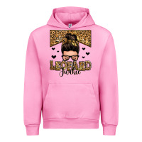 Fuchsia Pink leopard junkie messy bun Urban Hoodie - Zillion Design Studio