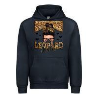 Navy leopard junkie messy bun Urban Hoodie - Zillion Design Studio