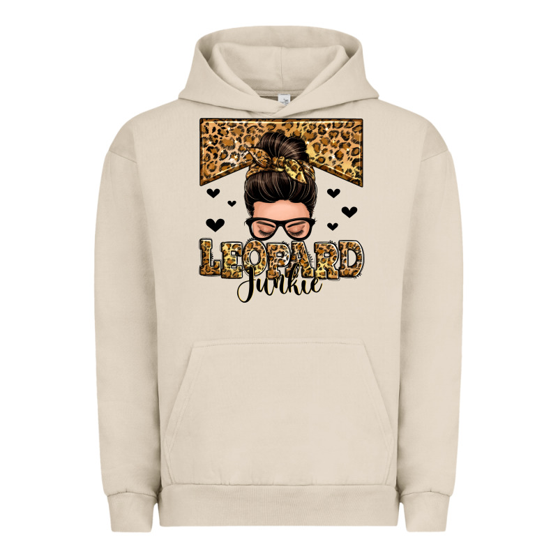 Leopard Junkie Messy Bun Urban Hoodie by Zillion Design Studio | Teevron