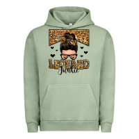 Pigment Oil Green leopard junkie messy bun Urban Hoodie - Zillion Design Studio