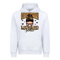 White leopard junkie messy bun Urban Hoodie - Zillion Design Studio
