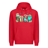 Red daisy coffee cups Premium Hoodie - Zillion Design Studio