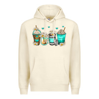 Sandshell daisy coffee cups Premium Hoodie - Zillion Design Studio