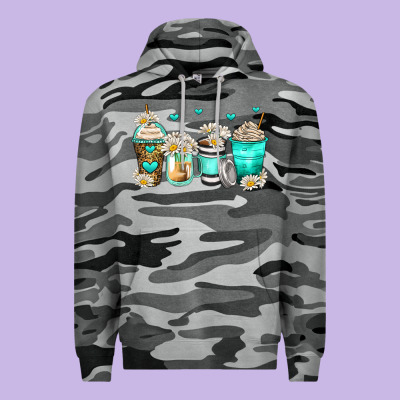 Daisy Coffee Cups Premium Hoodie Designed By Zillion Design Studio