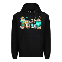 Black daisy coffee cups Premium Hoodie - Zillion Design Studio