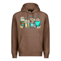 Chestnut daisy coffee cups Premium Hoodie - Zillion Design Studio