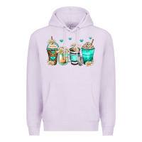 Lilac daisy coffee cups Premium Hoodie - Zillion Design Studio