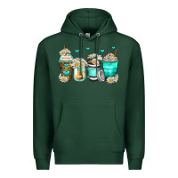 Sports Green daisy coffee cups Premium Hoodie - Zillion Design Studio