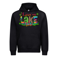 Black living on lake time Urban Hoodie - Zillion Design Studio