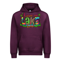 Mauve Wine living on lake time Urban Hoodie - Zillion Design Studio