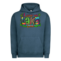 Pigment Midnight Navy living on lake time Urban Hoodie - Zillion Design Studio