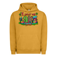 Pigment Peanut Butter living on lake time Urban Hoodie - Zillion Design Studio