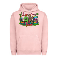 Pigment Salmon living on lake time Urban Hoodie - Zillion Design Studio