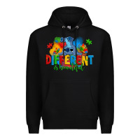 Black different is beautiful autism stitch Premium Hoodie - Zillion Design Studio