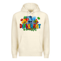 Sandshell different is beautiful autism stitch Premium Hoodie - Zillion Design Studio