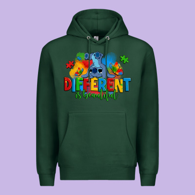 Different Is Beautiful Autism Stitch Premium Hoodie Designed By Zillion Design Studio