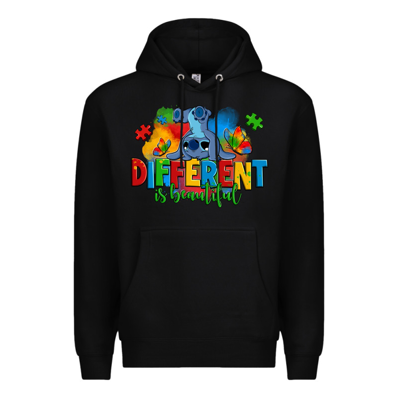 Different Is Beautiful Autism Stitch Premium Hoodie by Zillion Design Studio | Teevron