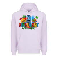 Lilac different is beautiful autism stitch Premium Hoodie - Zillion Design Studio