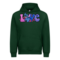 Forest Green love stitch Urban Hoodie - Zillion Design Studio
