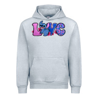 Heather Grey love stitch Urban Hoodie - Zillion Design Studio