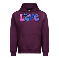 Mauve Wine love stitch Urban Hoodie - Zillion Design Studio