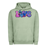 Pigment Oil Green love stitch Urban Hoodie - Zillion Design Studio