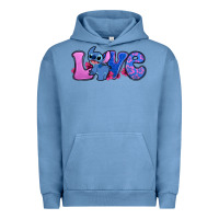 Pigment Pebble Blue love stitch Urban Hoodie - Zillion Design Studio