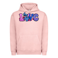 Pigment Salmon love stitch Urban Hoodie - Zillion Design Studio