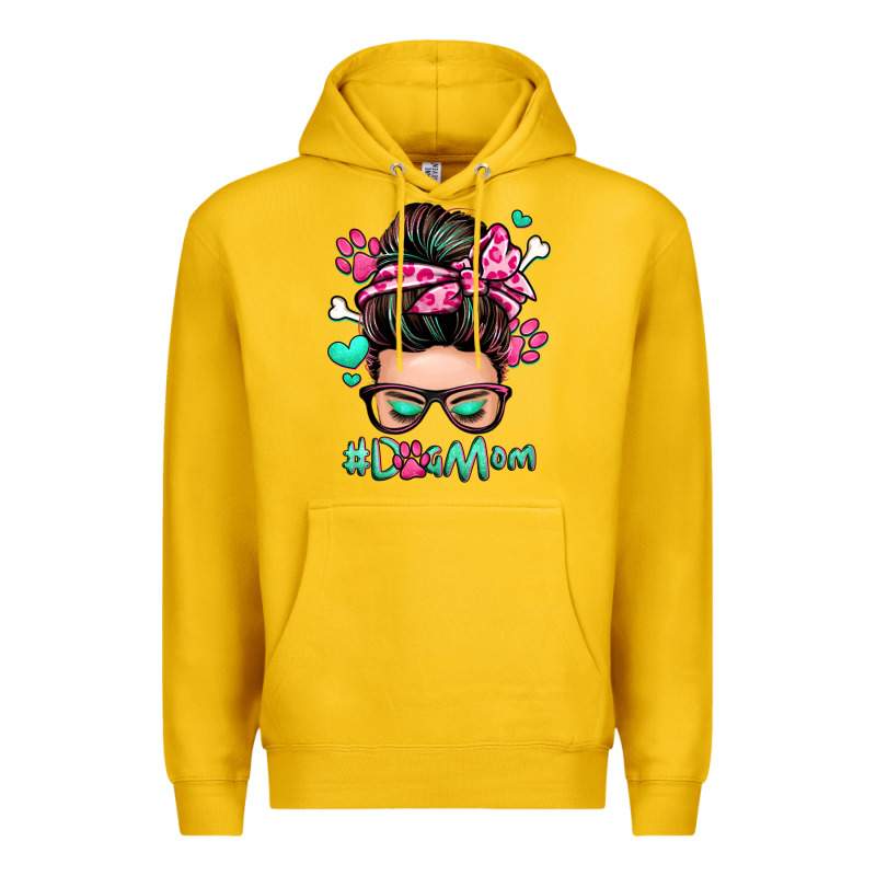 Dog Mom Messy Bun Premium Hoodie by Zillion Design Studio | Teevron