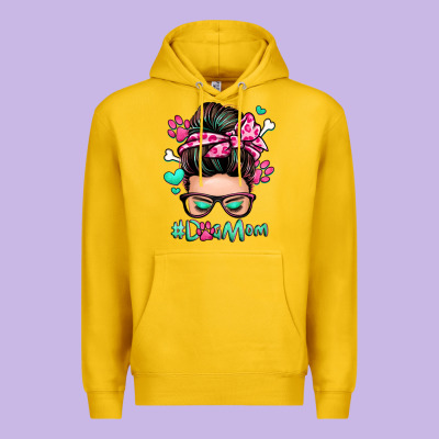 Dog Mom Messy Bun Premium Hoodie Designed By Zillion Design Studio