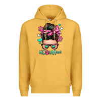 Mustard dog mom messy bun Premium Hoodie - Zillion Design Studio