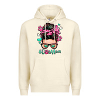 Sandshell dog mom messy bun Premium Hoodie - Zillion Design Studio
