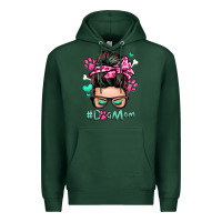 Sports Green dog mom messy bun Premium Hoodie - Zillion Design Studio