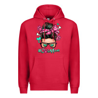 Cardinal dog mom messy bun Premium Hoodie - Zillion Design Studio