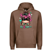 Chestnut dog mom messy bun Premium Hoodie - Zillion Design Studio