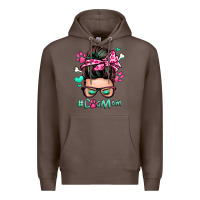 Coffee dog mom messy bun Premium Hoodie - Zillion Design Studio