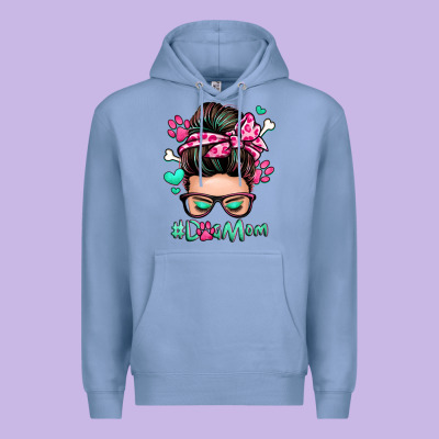 Dog Mom Messy Bun Premium Hoodie Designed By Zillion Design Studio