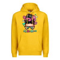 Lemon dog mom messy bun Premium Hoodie - Zillion Design Studio