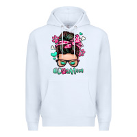 White dog mom messy bun Premium Hoodie - Zillion Design Studio