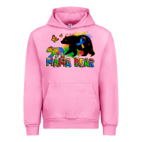 Fuchsia Pink mama bear autism Urban Hoodie - Zillion Design Studio