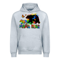 Heather Grey mama bear autism Urban Hoodie - Zillion Design Studio