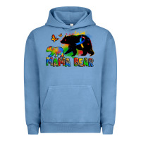 Pigment Pebble Blue mama bear autism Urban Hoodie - Zillion Design Studio
