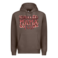 Coffee glitter and dirt mama of both girls Premium Hoodie - Zillion Design Studio